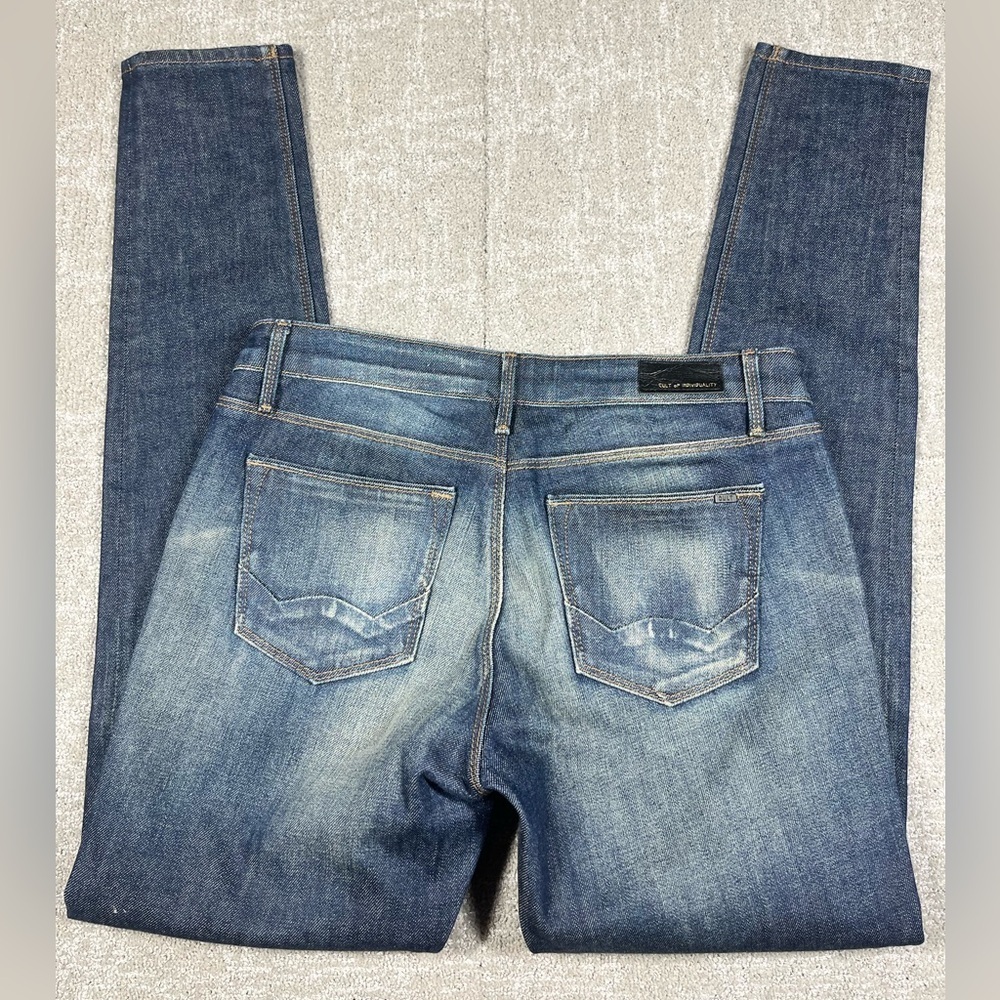 Cult Of Individuality Zen Mid Rise Skinny Blue Jean Womens Size 27 - Picture 6 of 8